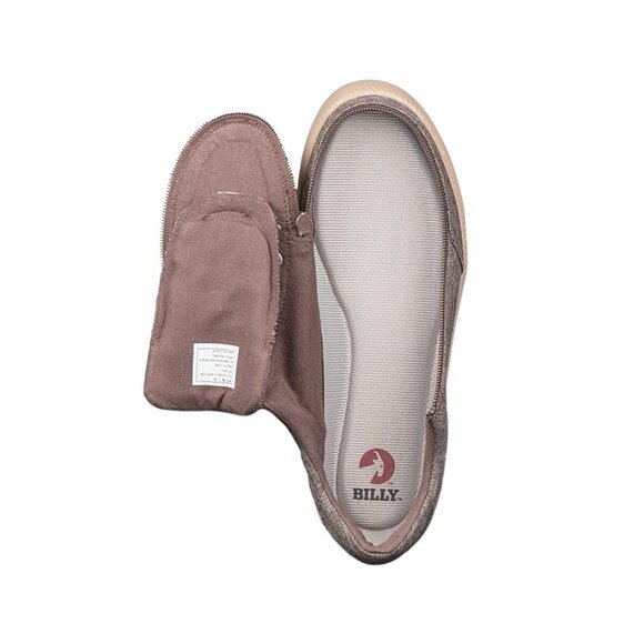 NEW Billy Footwear Mens Adaptive Low Top Zip Top Sneakers Brown Sz 8.5 M BY575 - Picture 4 of 6